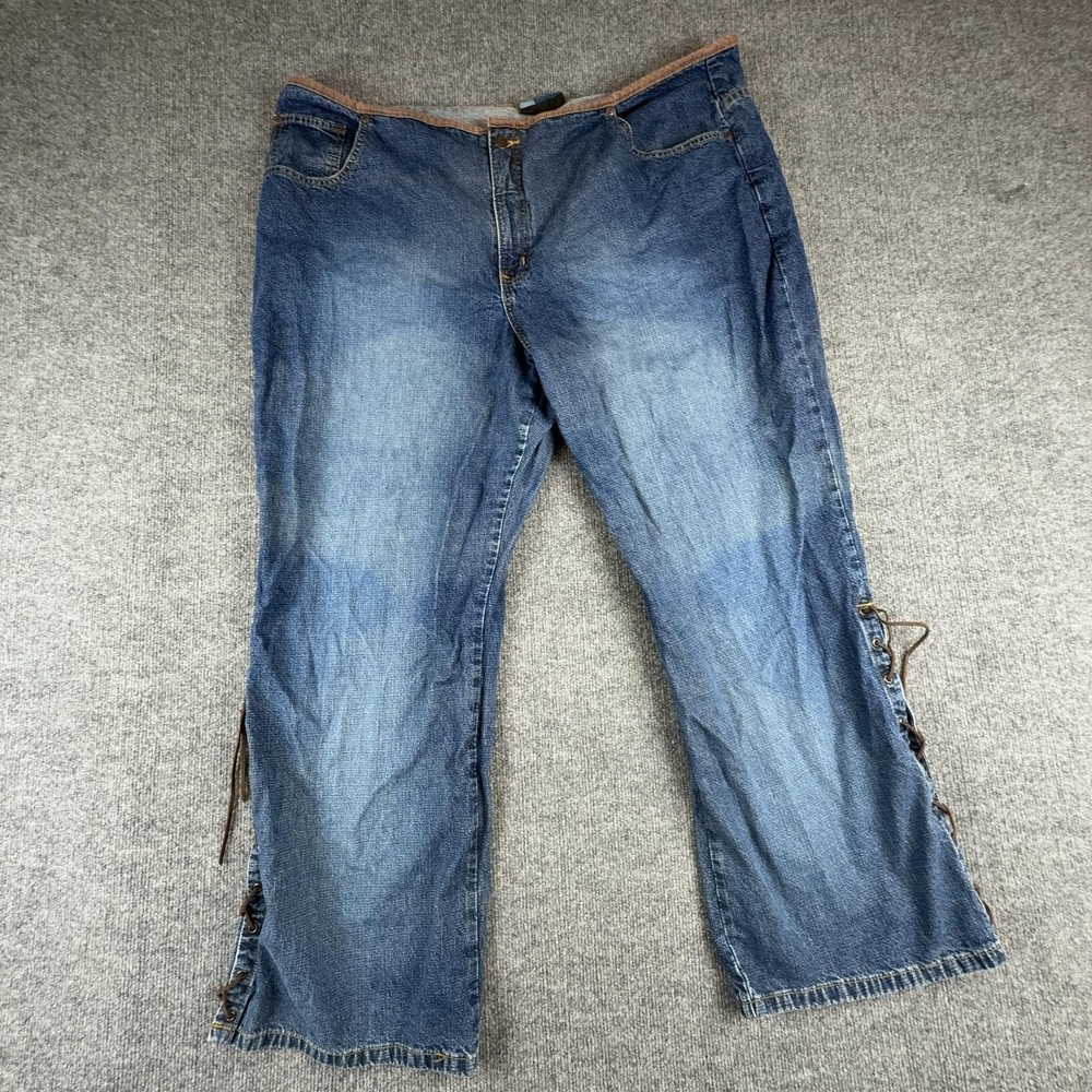 Avenue Blues Jeans Womens 22W Medium Wash Blue High Rise Relaxed Straight Denim